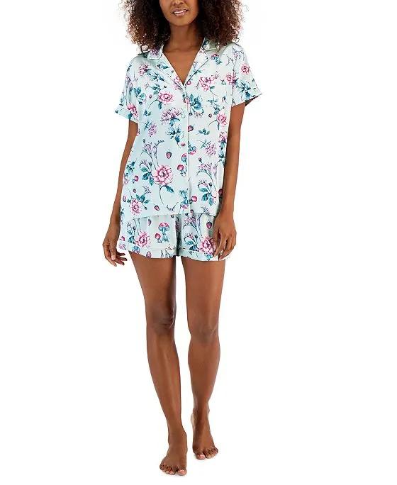 Women's Notch Collar Pajamas Set, Created for Macy's