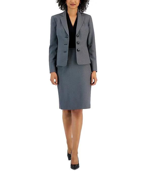 Women's Notch-Collar Pencil Skirt Suit 