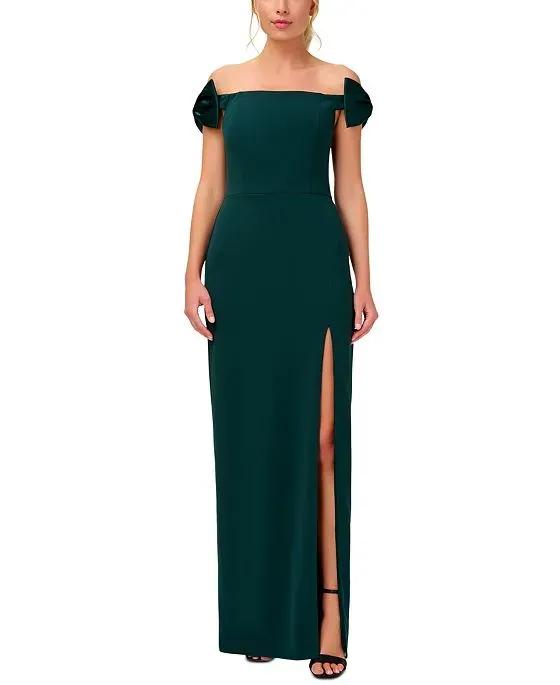 Women's Off-The-Shoulder Bow Gown 