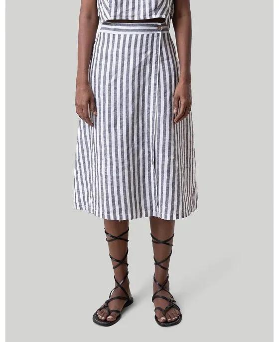 Women's Overlap Midi Skirt