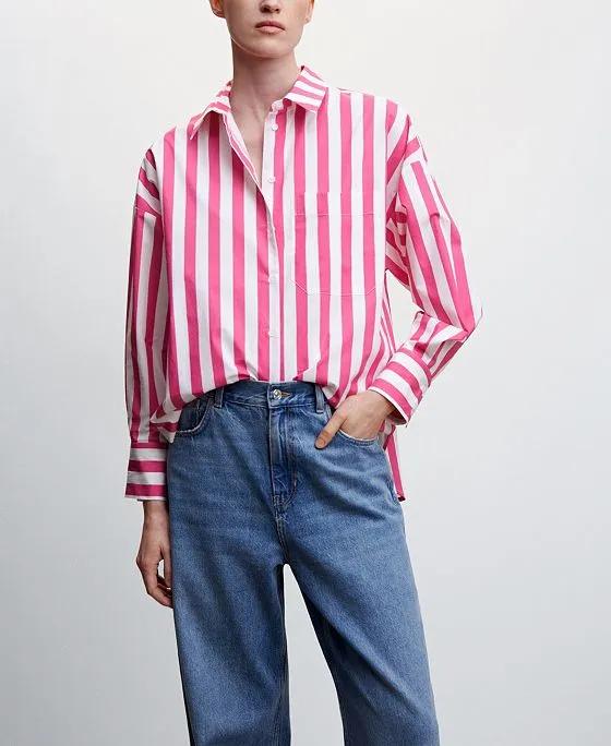 Women's Oversize Striped Shirt
