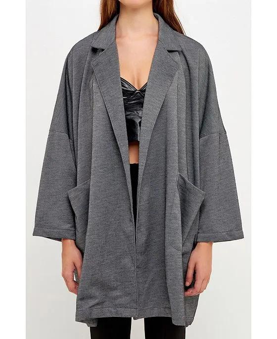 Women's Oversized Coat with Big Pocket