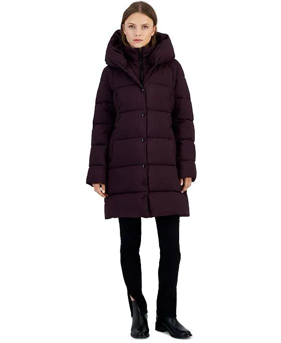 Women's Oversized-Collar Hooded Puffer Coat