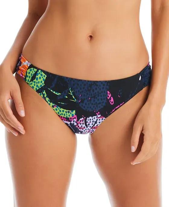 Women's Paradise Palms Tab-Side Hipster Bikini Bottoms, Created for Macy's