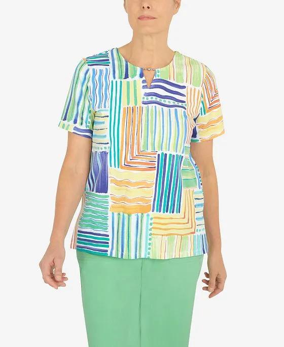 Women's Patchwork Stripe T-shirt