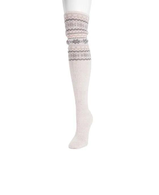 Women's Patterned Cuff Over the Knee Socks