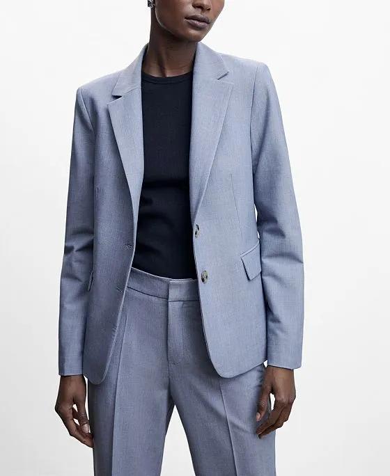 Women's Peak Lapel Suit Blazer