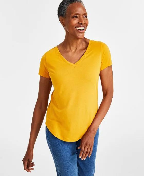 Women's Perfect V-Neck T-Shirt, Created for Macy's
