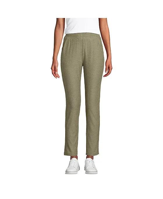 Women's Petite Active High Rise Soft Performance Refined Tapered Ankle Pants