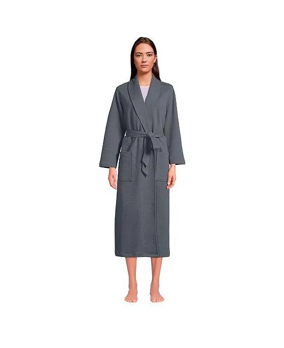 Women's Petite Waffle Long Robe