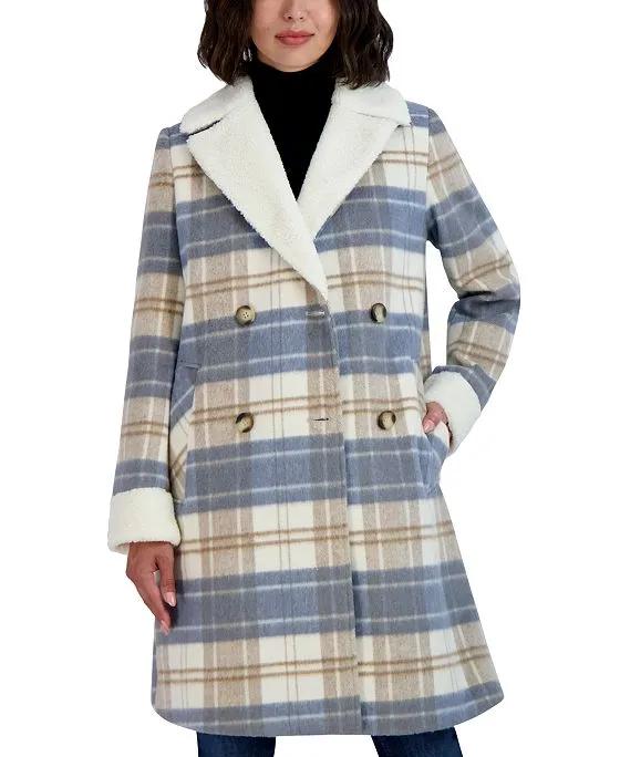 Women's Plaid Doubled-Breasted Coat