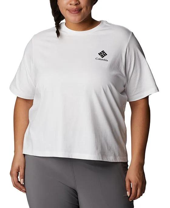 Women's Plus Size Cotton Graphic T-Shirt 