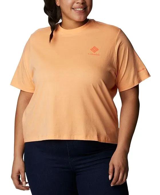 Women's Plus Size Cotton Graphic T-Shirt 