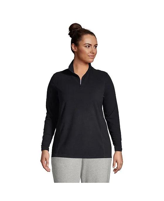 Women's Plus Size Fleece Quarter Zip Pullover