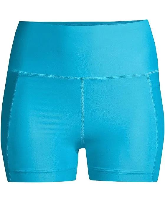 Women's Plus Size High Waisted 6" Bike Swim Shorts with UPF 50 Sun Protection