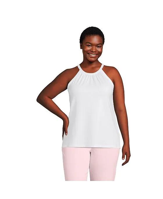 Women's Plus Size Light Weight Jersey Halter Neck Tank Top