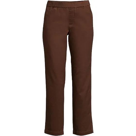 Women's Plus Size Mid Rise Pull On Knockabout Chino Crop Pants