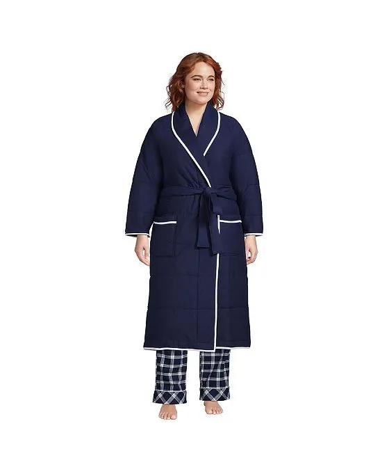 Women's Plus Size Quilted Robe