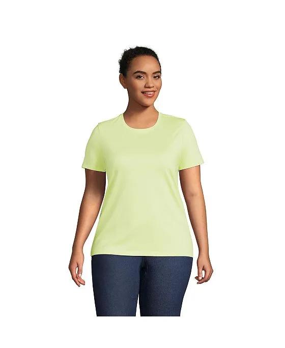 Women's Plus Size Relaxed Supima Cotton Short Sleeve Crewneck T-Shirt