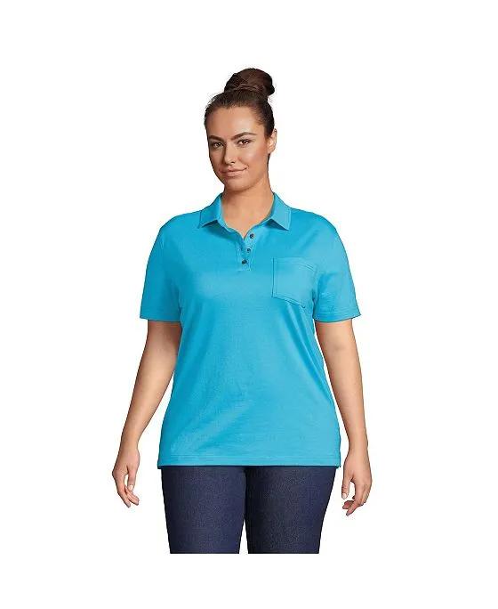 Women's Plus Size Short Sleeve Super T Polo Shirt