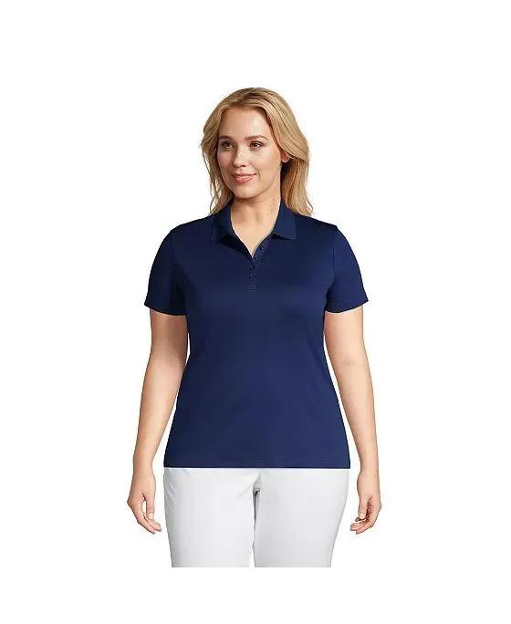 Women's Plus Size Supima Cotton Short Sleeve Polo Shirt
