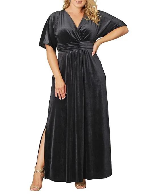 Women's Plus Size Verona Velvet Evening Gown