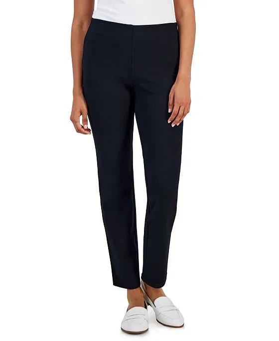 Women's Ponté-Knit Pull-On Ankle Pants, Short Lengths, Created for Macy's