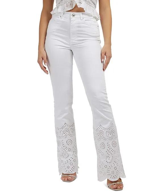 Women's Pop 70s Embroidered Bootcut Jeans