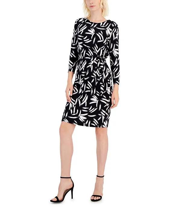 Women's Printed Anise Faux-Wrap Side-Twist Dress