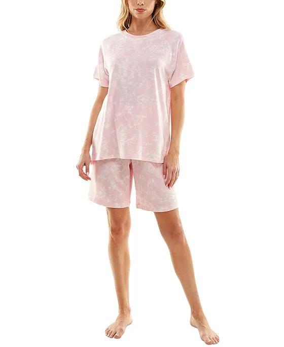 Women's Printed Bermuda Shorts Pajama Set