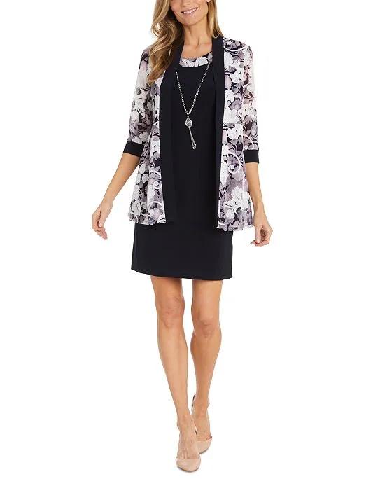 Women's Printed Dress and Jacket 