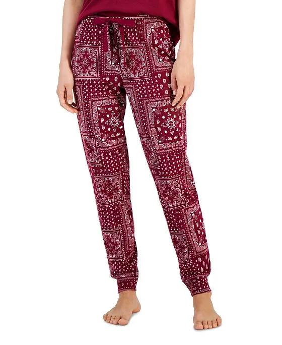 Women's Printed Knit Jogger Pajama Pants, Created for Macy's
