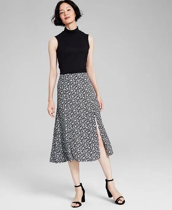 Women's Printed Midi Skirt, Created for Macy's