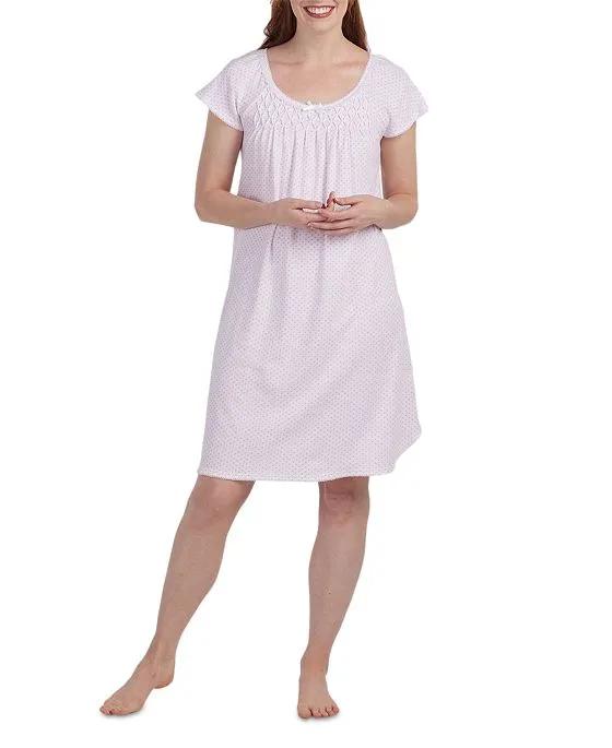 Women's Printed Short-Sleeve Nightgown