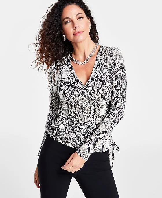 Women's Printed Side-Ruched Top, Created for Macy's 