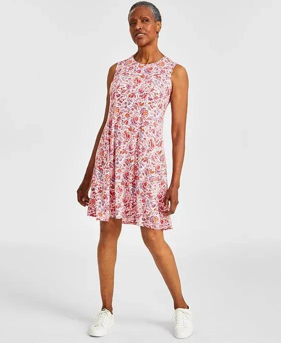 Women's Printed Sleeveless Flip Flop Dress, Created for Macy's