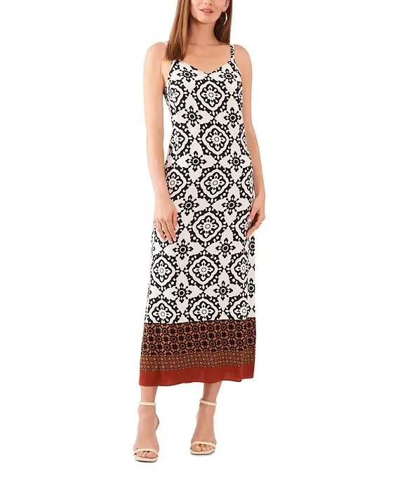 Women's Printed Sleeveless Maxi Dress