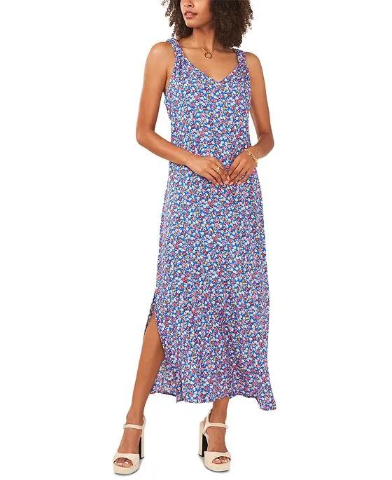 Women's Printed Slit Sleeveless Dress