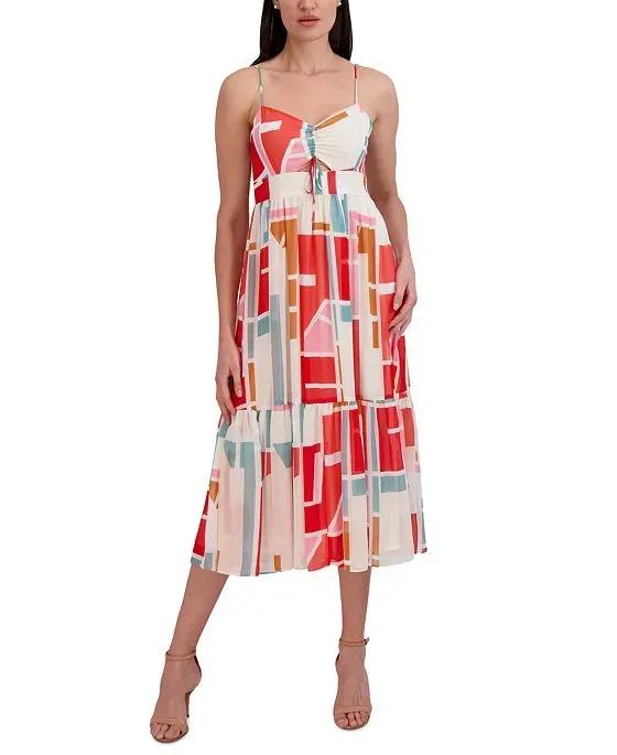 Women's Printed Spaghetti-Strap Dress