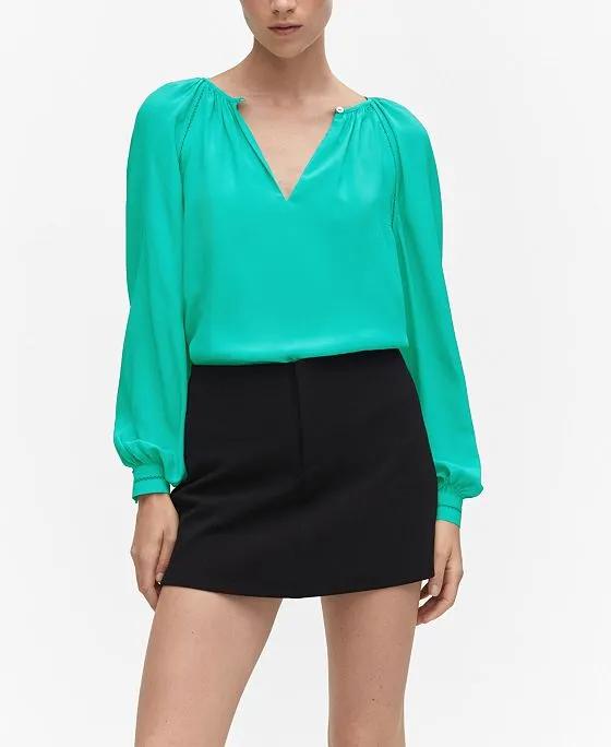 Women's Puffed Sleeves Blouse