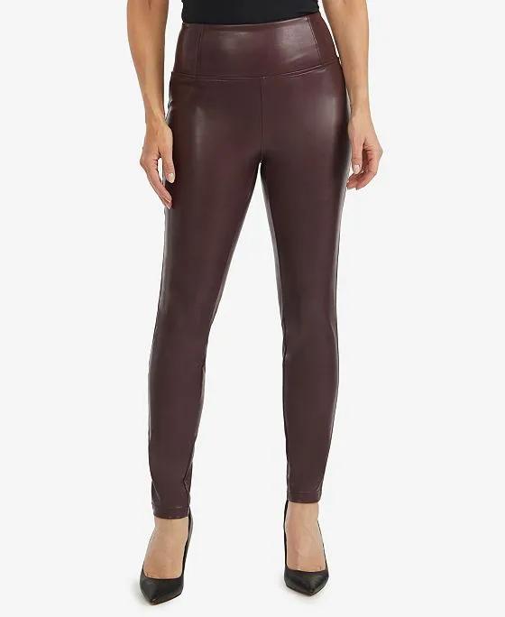 Women's Pull On Leather Pants