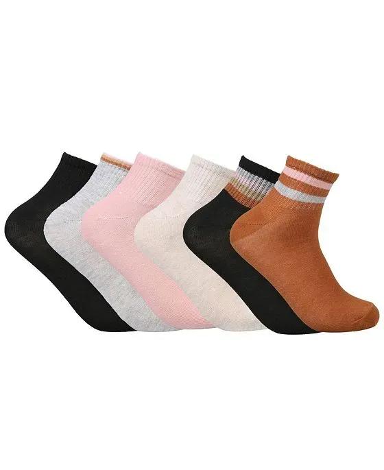 Women's Quarter Socks Athletic Comfy and Breathable 6 Pairs Socks