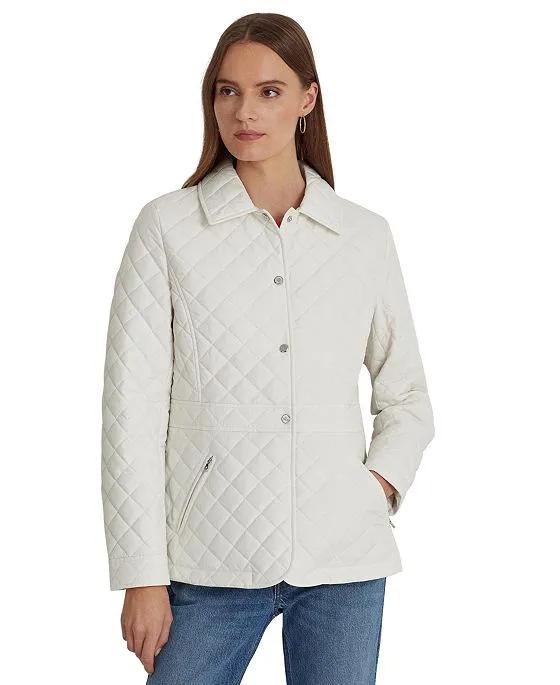 Women's Quilted Peplum Coat, Created for Macy's
