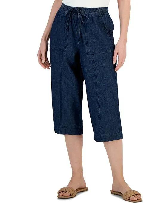 Women's Quinn Cotton Pull-On Capri Pants, Created for Macy's
