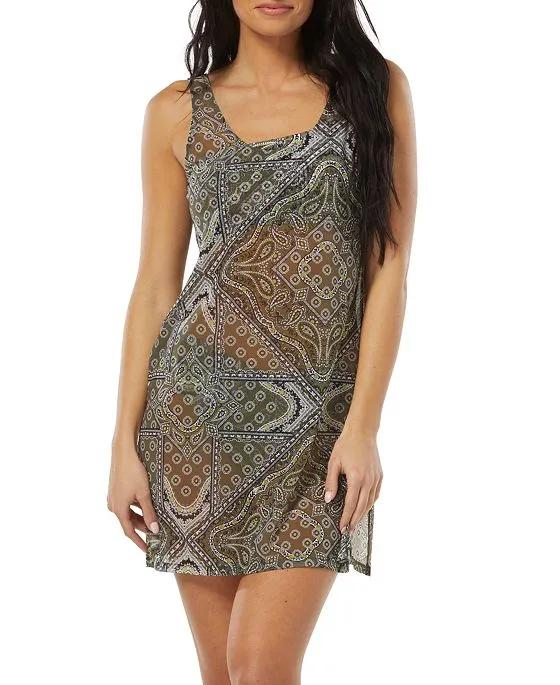 Women's Quinn Printed Sleeveless Cover Up Dress, Created for Macy's