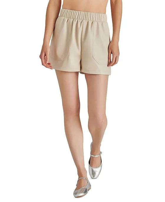 Women's Record High-Rise Faux-Leather Shorts