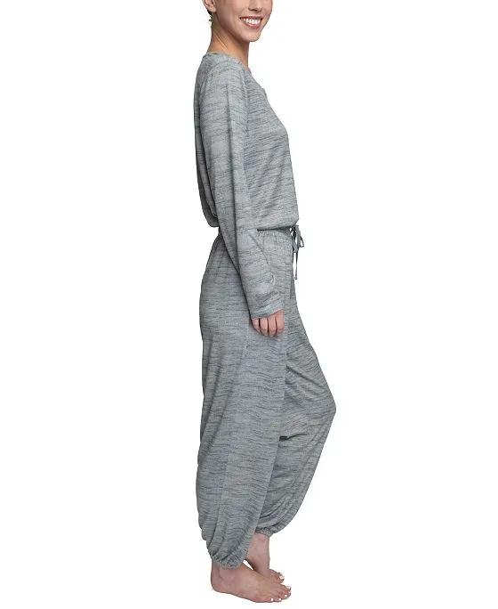 Women's Relaxed Butter-Knit Henley Pajama Set 