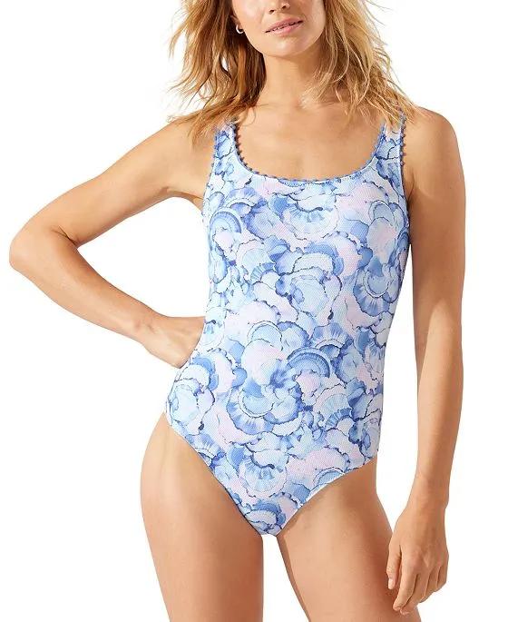 Women's Reversible Lace-Up-Back One-Piece Swimsuit