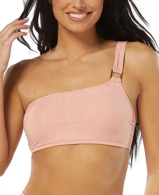 Women's Reyna Metallic One-Shoulder Bikini Top, Created for Macy's