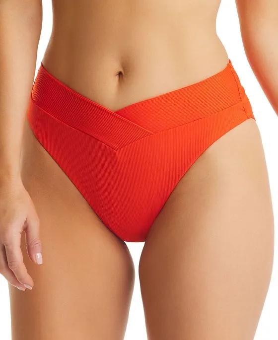 Women's Ribbed Bikini Bottoms, Created for Macy's